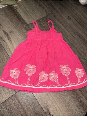 Old Navy Hot Pink Palm-Trim Sundress